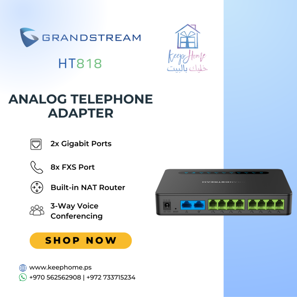 Grandstream HT818 8 Port FXS Gateway with Gigabit NAT Router