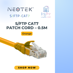 Neotek S/FTP CAT7 Patch Cord – Orange 0.5m