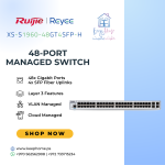 Ruijie Reyee XS-S1960-48GT4SFP-H Cloud Managed Switch, 48 Port, 4 SFP