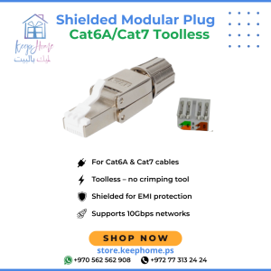 Shielded Modular Plug Cat6A/Cat7 Toolless