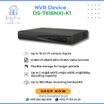 Hikvision DS-7616NXI-K1 16-Channel 1U K Series AcuSense 4K NVR