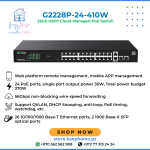 IP-COM G2228P-24-410W 26GE + 2 SFP Cloud Managed PoE Switch