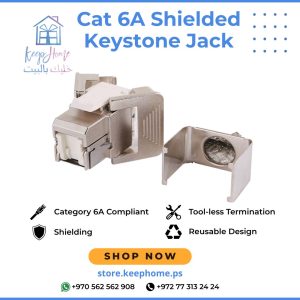 Cat 6A Shielded Keystone Jack – Tool-less Termination