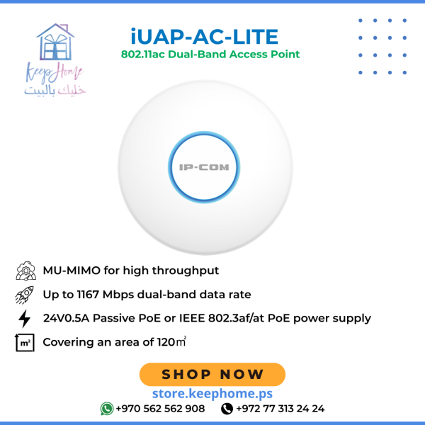 IP-COM iUAP-AC-LITE Dual-Band Ceiling Access Point